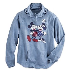 Authentic Disney Parks Mickey & Minnie Cowl Neck Sweatshirt